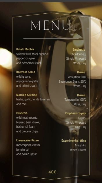 3SIXTY RESTAURANT WINE PAIRING